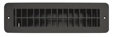 H841 – RV DESIGNER Heating/ Cooling Register, Rectangular 10 Inch x 2-1/4 Inch With Damper Black Plastic
